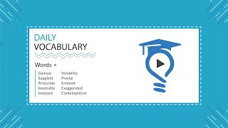 Daily Thesaurus - English Vocabulary Learning 5th Day (10 Words).
