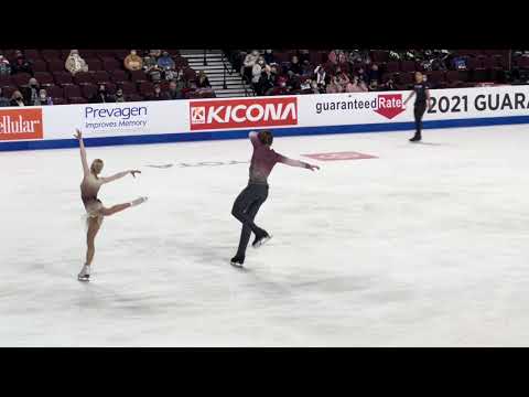 Evgenia Tarasova and Vladimir Morozov, GP Skate America 2021, short program run through, Las Vegas