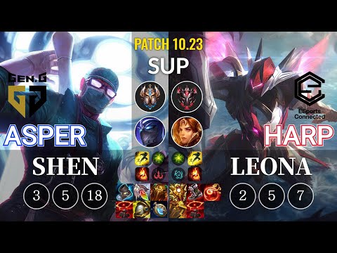 GEN Asper Shen vs ESC Harp Leona Sup - KR Patch 10.23