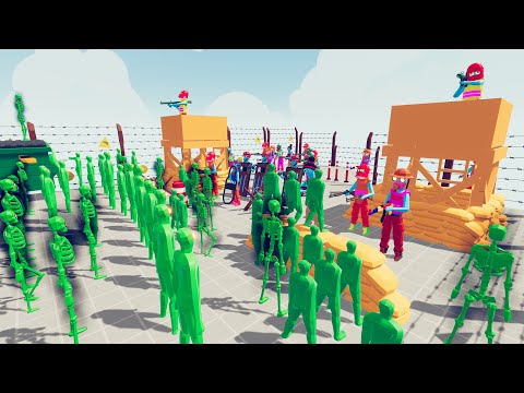 Zombie 100 Units vs Army Soldier #4 - Totally Accurate Battle Simulator TABS