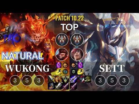 DMO Natural Wukong vs Sett Top - KR Patch 10.22