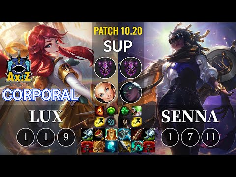 AXIZ Corporal Lux vs Senna Sup - KR Patch 10.20