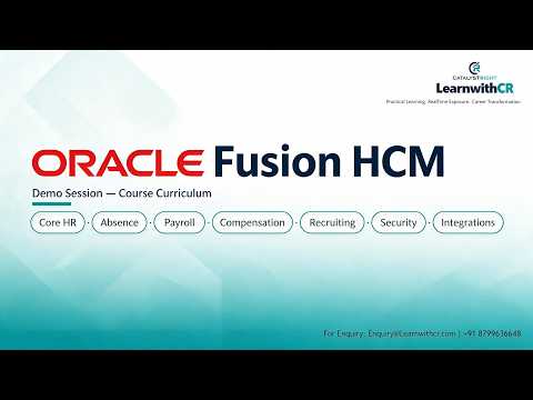 Oracle Fusion HCM Functional Training Demo