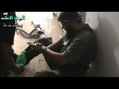 استهداف تحركات قوات النظام في مخيم درعا بواسطة رشاش بي كي سي من قبل كتائب الجهاد و استهداف الرامي بطلقة من قناص النظام