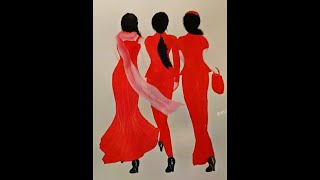 Enjoy the carefree beauty of graceful figure. #National style# Traditional Chinese painting #Learn