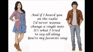 You&#39;re my favourite song - Camp Rock 2 (lyrics) Demi Lovato, Joe Jonas