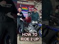 How to ride a passenger on a sport bike