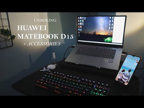 Huawei Matebook D15 + Accessories (Unboxing)