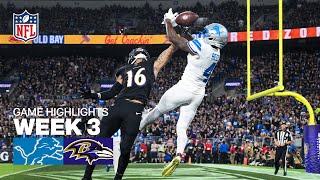 Detroit Lions vs Baltimore Ravens Game Highlights | 2025 NFL Season Week 3
