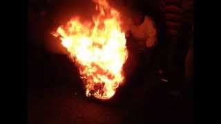 preview picture of video 'Ottery St Mary Tar Barrels 2012 - Pictures from around town during the evening.'