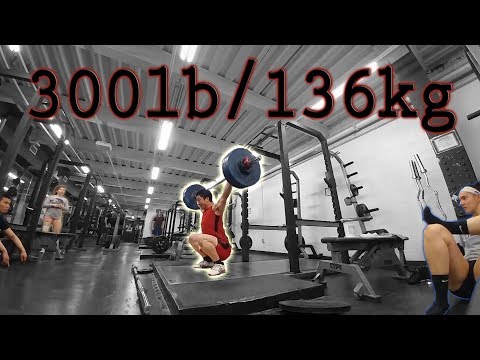 6 Snatch Attempts with 300lb/136kg at 77.7kg BW