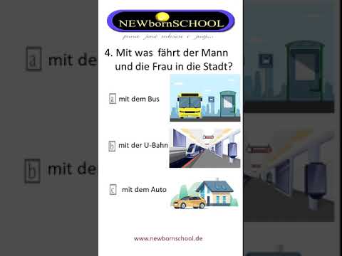 Deutsch 🇩🇪 A1 Hören Teil 1 - 4. Mit was  fährt der Mann und die Frau in die Stadt? #deutsch_lernen