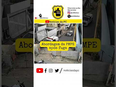 DEU RUIM NA FUGA - Nunca fuja da PMPE.  #abordagenspoliciais #policia #moto  #fuganapolicia
