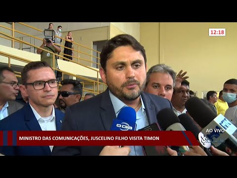 Juscelino Filho (Ministro das Comunicações) visita Timon e fala para o Rota do Dia 28 03 2023