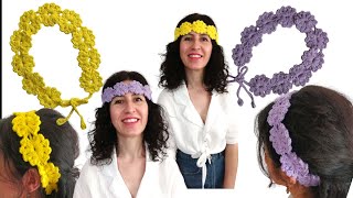 ÇİÇEK BANDANAM MUHTEŞEM OLDU 💥 HAİR BAND,CROCHET HAİRBAND,ÖRGÜ BANDANA,TIĞ İŞİ BANDANA,KNİT HAİRBAND