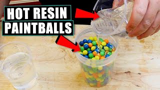 HOT Resin Versus PAINTBALLS!!! - What Will Happen?