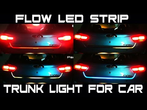 How to install flow led strip trunk light for car