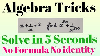 Algebra Tricks// Shortcut method// Solve equation// MATHS AID