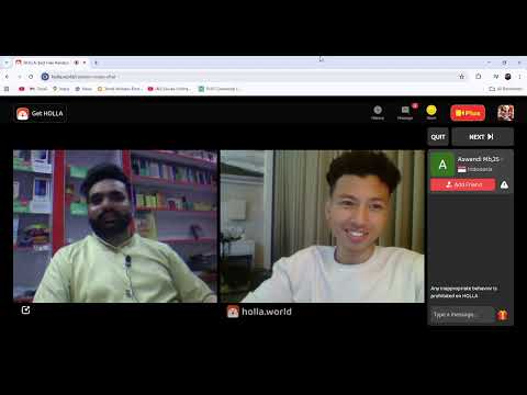 random video call on holla video call with indonasia boy