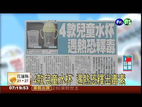 4款兒童水杯 遇熱恐釋出毒素