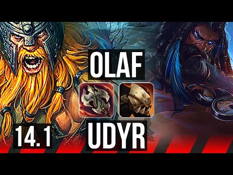 OLAF vs UDYR (TOP) | 6 solo kills, 500+ games | KR Grandmaster | 14.1