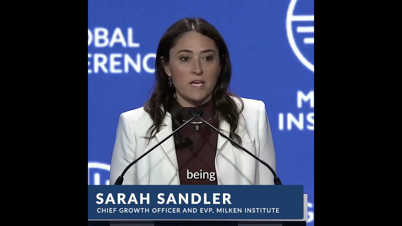 At #MIGlobal 2026, Sarah Sandler, Milken Institute EVP, spoke about strategic action today