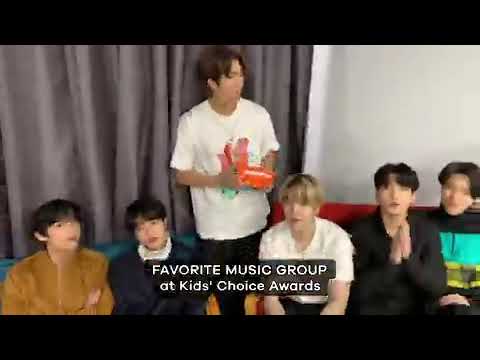 BTS won Favorite music group at kid's choice awards 😍 (ENG SUB)