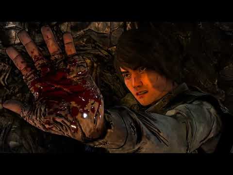 Telltale's The Walking Dead Clem, AJ, Tenn, James in Cave