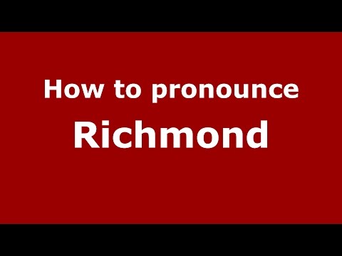 How to pronounce Richmond