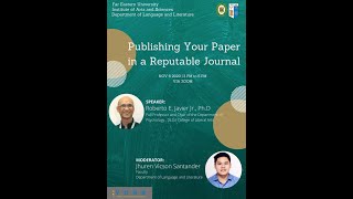 Publishing your paper in a reputable journal