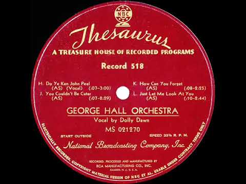 1938 George Hall (ET) - You Couldn’t Be Cuter (instrumental)