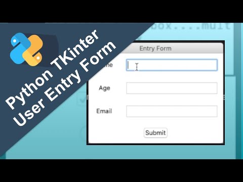 Building A User Entry Form Using Tkinter In Python Python Gui Programming