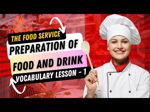 🍽️ Preparation Of Food and Drink  🎌 Vocabulary - Lesson - 1 🍴.