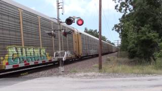 preview picture of video 'Union Pacific AutoStack Ware,IL W/ Horn Show'