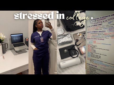 nursing school is hard | first week of college vlog: 6 am morning routine, grwm, studying, lectures