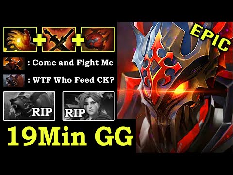 EPIC 19MIN GG Super Tank Chaos Knight Even Ursa Can't Stand 1v1 with Godlike & Zero Death DotA 2