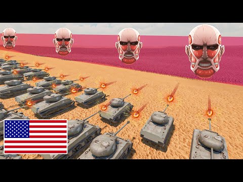 Modern US Army vs Toxic Zombies & Colossal Titan | Ultimate Epic Battle Simulator 2 UEBS 2