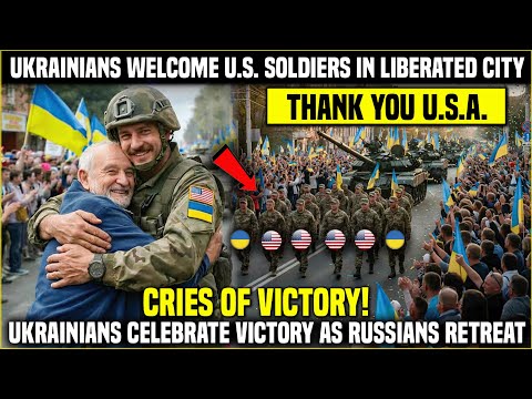 RUSSIANS RETREAT! American Volunteers Welcomed as Heroes in Liberated City! White Flags Everywhere