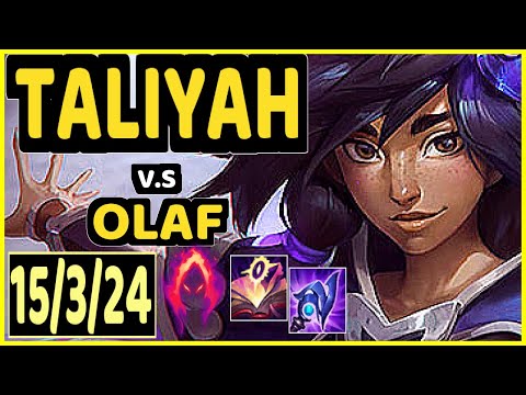 KREOX (TALIYAH) vs OLAF - 15/3/24 KDA JUNGLE GAMEPLAY - EUW Ranked MASTER