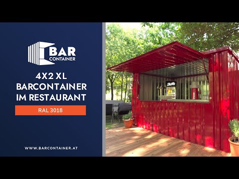 4x2 XL Barcontainer - Die perfekte Outdoor-Bar für deinen Restaurantgarten!I Barcontainer Österreich