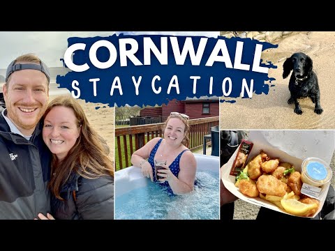 CORNWALL VLOG!  ???????? hot tub lodge, beaches, best food & harbour villages • dog-friendly UK staycation