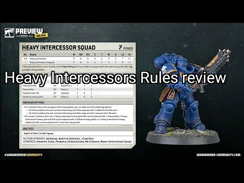 Heavy Intercessors - Datasheet rules review and tactics