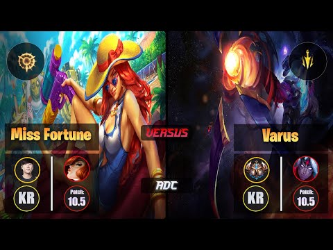 Ruler MISS FORTUNE (ADC) [Press the Attack] VS VARUS - Challenger KR Patch 10.5