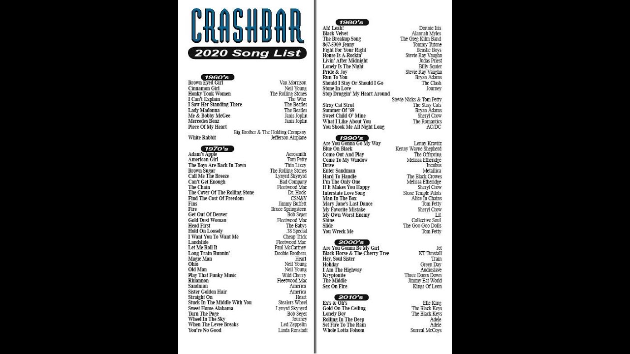 Hire Crashbar Cover Band In Chardon Ohio