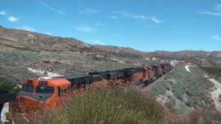 preview picture of video 'Trains in Cajon Pass on 8-12-11 Part 4 HD'