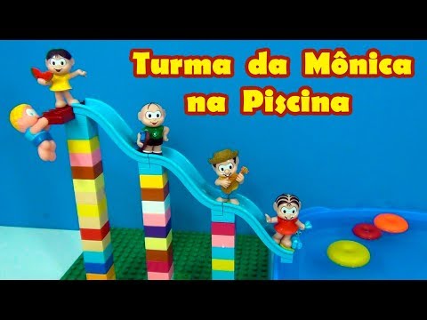 Turma da Mônica na Piscina - Parque aquático da turma da Mônica novo! #TurmadaMonica