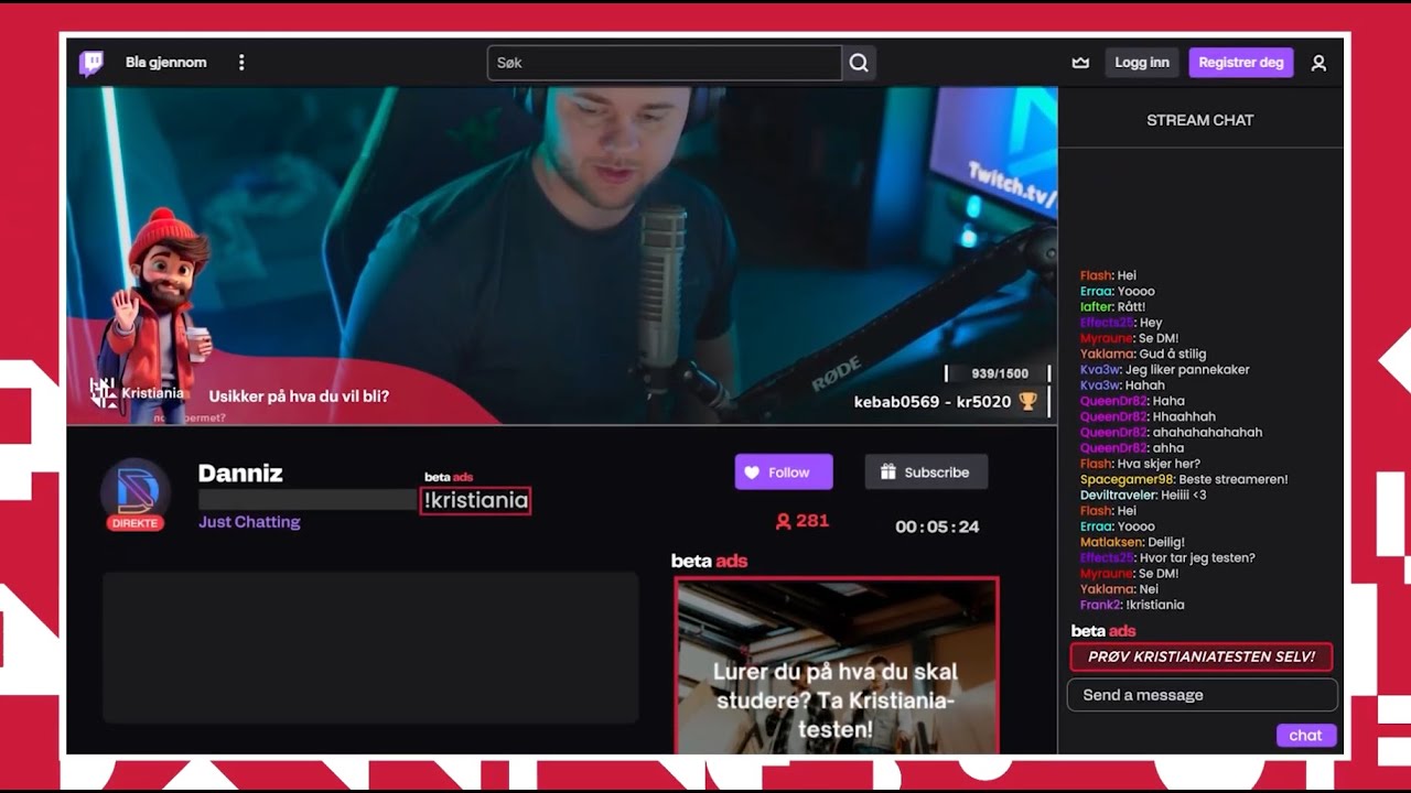 Kristiania - Two Parallel Twitch Campaigns - ~600K Combined Views