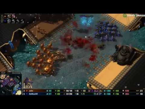 DeMusliM Vs Julie -  SC2 LOTV Beta The Lycan League