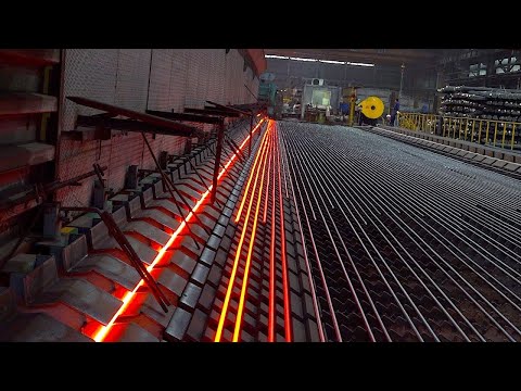 Amazing Scale! process of mass production of rebar  Korean Steel Factory