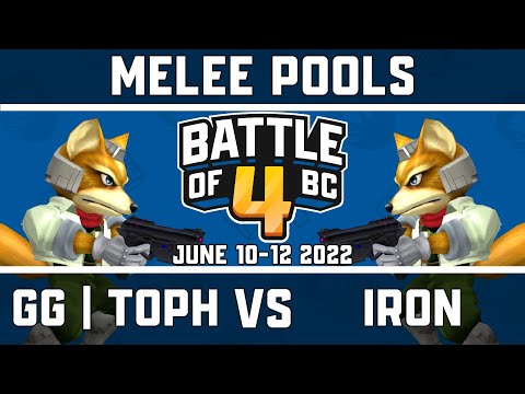 GG | Toph vs Pbag's Friend | Iron - Melee Singles Pools - Battle of BC 4